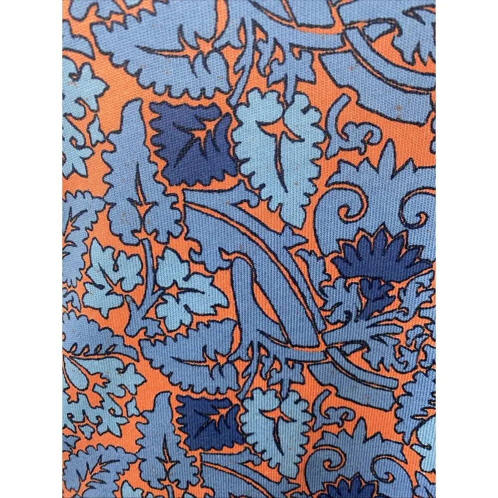 Tory Burch 100% Pima Cotton Elisabeth Printed Shift Dress Blue Coral EUC Small